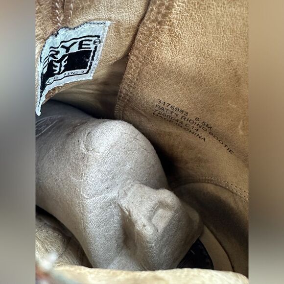 Frye Patty Riding Boots Redwood Size 6.5 M brown leather booties - Picture 12 of 12